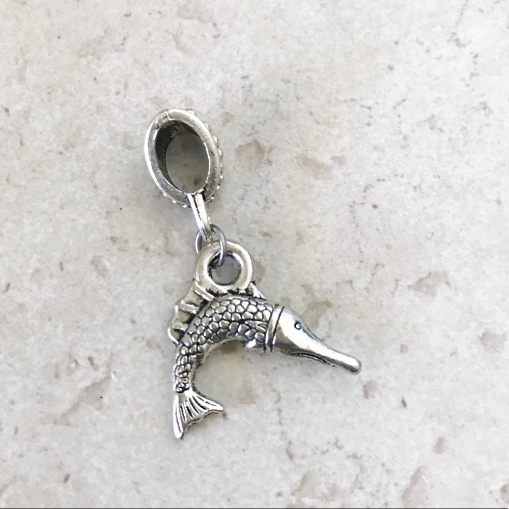 Swordfish fish charm fits Pandora